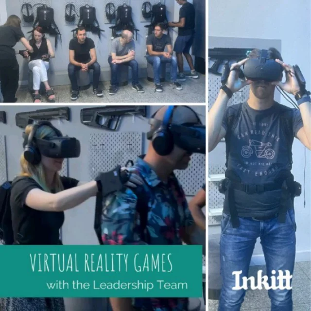 During the last week of June, our Leadership team came together to strategize and spend time together by enjoying a day of playing virtual reality games. 🎮⁠
At VR Nation, they protected each other from zombies 🧟in Patient Zero and played mind-bending puzzles 🛕while walking through the Temple of the Diamond Skull. ⁠
⁠
What a great way to stay connected as a team! 🤝⁠
Stay tuned as we plan our company-wide Summer Summit in August to gather everyone in Berlin! 🌞🌞🌞